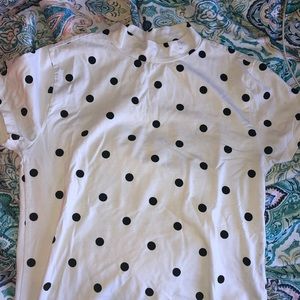 Polka dot fitted t shirt